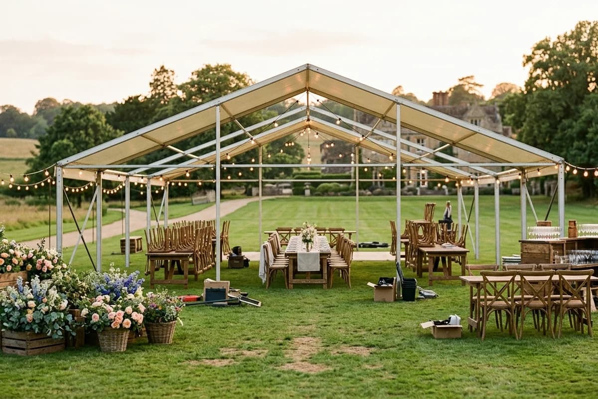 Sound and music setup ready for a party dancefloor